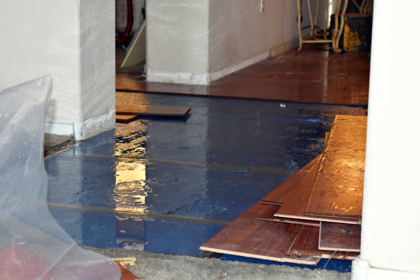 Professional Emergency Water Damage Restoration technician working in Eastport, NY